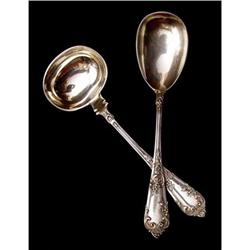 .800 Silver Serving Spoon and Ladle #1596566