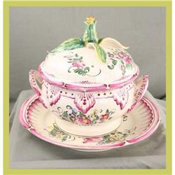 German Decorative Soup Tureen Hand-Painted #1596628