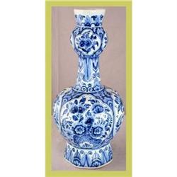 Blue Delft Table Lamp Hand-Painted OUD Vase #1596630