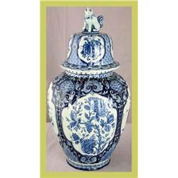 Antique Blue Delft Vase Ginger Jar  Petrus Reg.#1596633