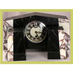 French Art Deco Garniture Clock Set Marble #1596635