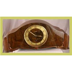 German Art Deco Mantle Clock Junghans Westmin. #1596640