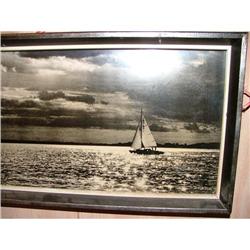 OLD RUTH EARL PRINT SAILBOAT SCENE SIGNED #1596937