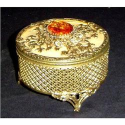 Italian Footed Gilded Powder Jar #1596997