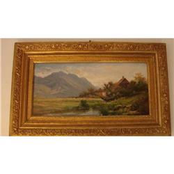 19TH CENTURY OIL ON CANVAS LANDSCAPE #1603620