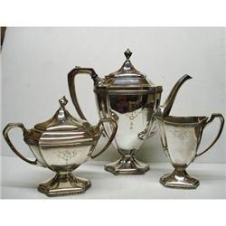 Elegant  3 Piece - Silver Pedestal TEA SET #1603626