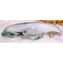 80s Studio Art Glass "Whale" Christine Mallet  #1603750