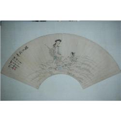 20th Century Chinese Fan Painting #1603786