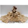 Image 1 : ANTIQUE COMPOSITE HEAD SITTING DOLL (NO LEGS) IN LACE & IVORY DRESS W/ MATCHING HAT