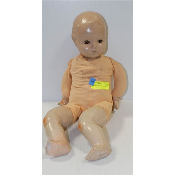 ANTIQUE FABRIC/COMPOSITION DOLL.  #5902