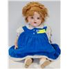 Image 1 : 1930'S COMPOSITE CRIER DOLL IN BLUE VELVET DRESS.  #5712