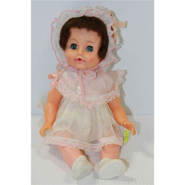1970'S RELIABLE DOLL IN PINK BONNET.  #4819