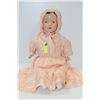 Image 1 : 1935 COMPOSITE DOLL IN PEACH DRESS.  #3606