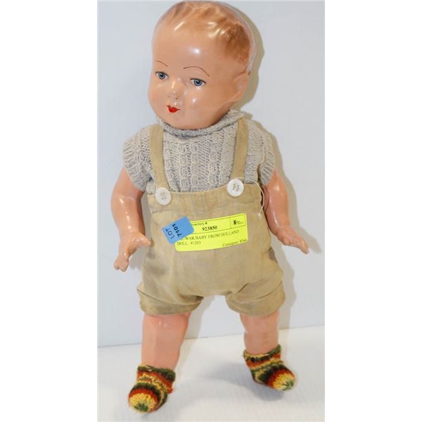 PRE-WAR BABY FROM HOLLAND DOLL.  #1203