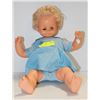 Image 1 : CHILD DOLL IN BLUE DRESS, BATTERY OPERATED. #3602