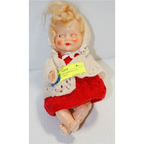 1950'S ENGLAND HARD PLASTIC CHILD DOLL.  #4016