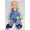 Image 1 : 16" COMPOSITE BOY DOLL IN COVERALLS.  #5501