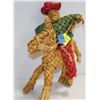 Image 1 : STRAW DOLL PERSON ON HORSE.  #1012