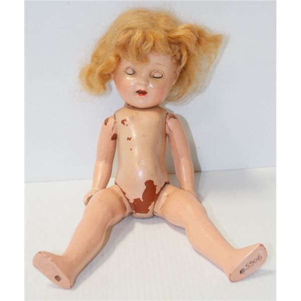 14 1/2" JOINTED "SHIRLEY TEMPLE" DOLL.  #5506