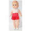 Image 1 : UNMARKED OPENING/CLOSING EYES BOY DOLL IN RED SHORTS.  #5101