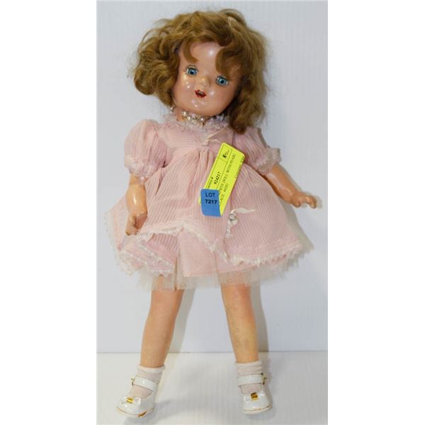 1930'S COMPSITE DOLL WITH PEARL NEKCLACE.  #4201