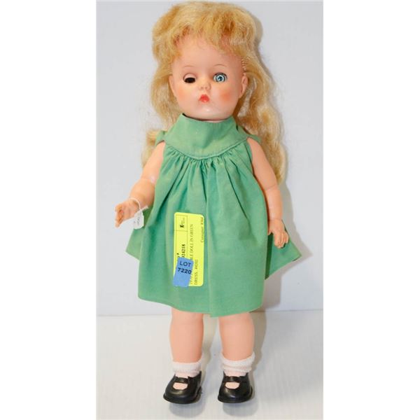 1970'S RELIABLE DOLL IN GREEN DRESS.  #4202