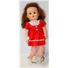 Image 1 : 1958 RUBBER DOLL IN RED DRESS.  #3901