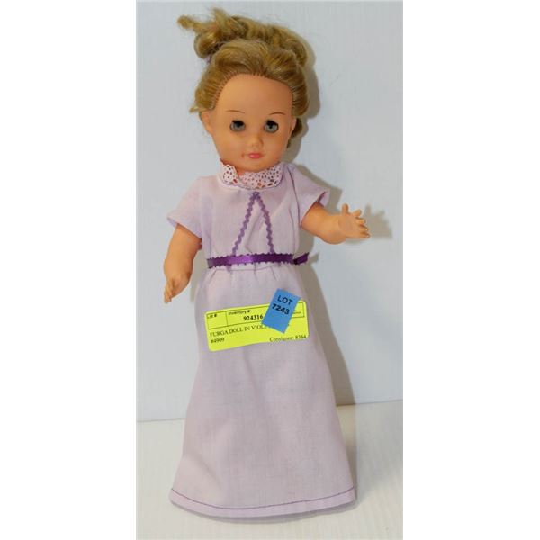 FURGA DOLL IN VIOLET DRESS.  #4909