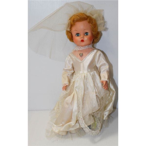 1950'S "BRIDE DOLL" WITH HEART ON CHEST.  #5210