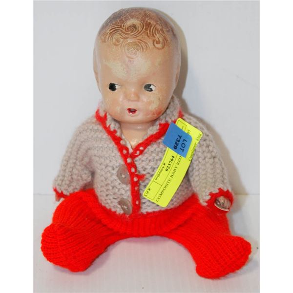 COMPOSITE BABY DOLL IN RED PANTS.  #505