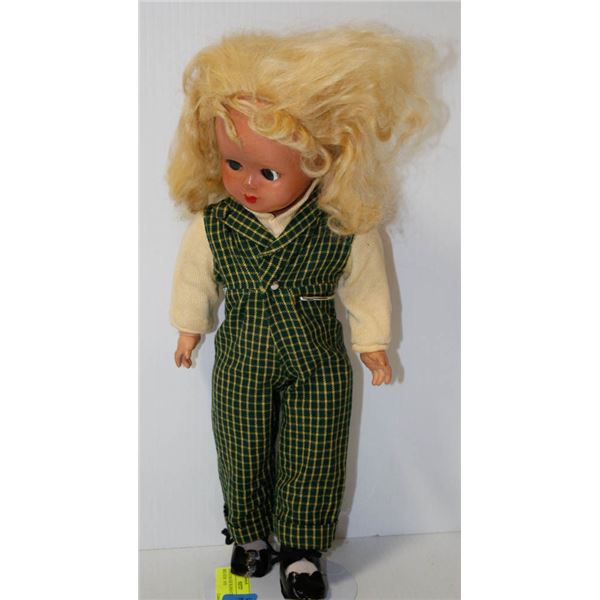 BELGIUM PAPER MACHE BLOND CLAY DOLL    #103