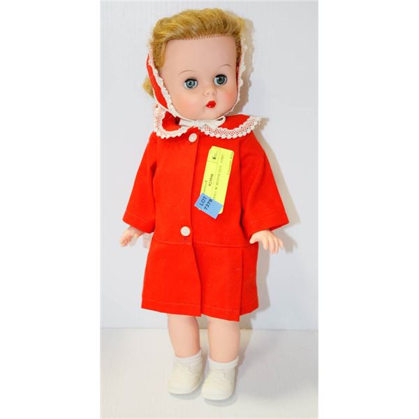 1960'S DOLL W/ RED OUTFIT.  #1907