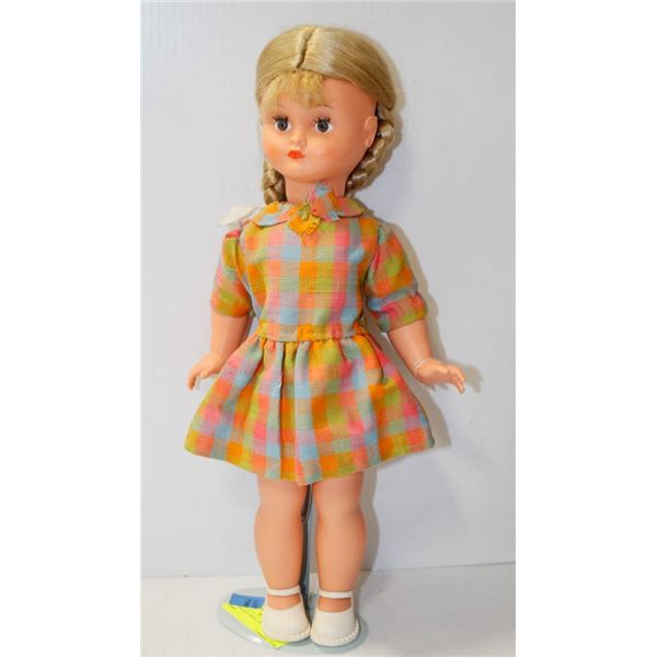 16" "BELLE" DOLL IN PLAID DRESS.  #5806