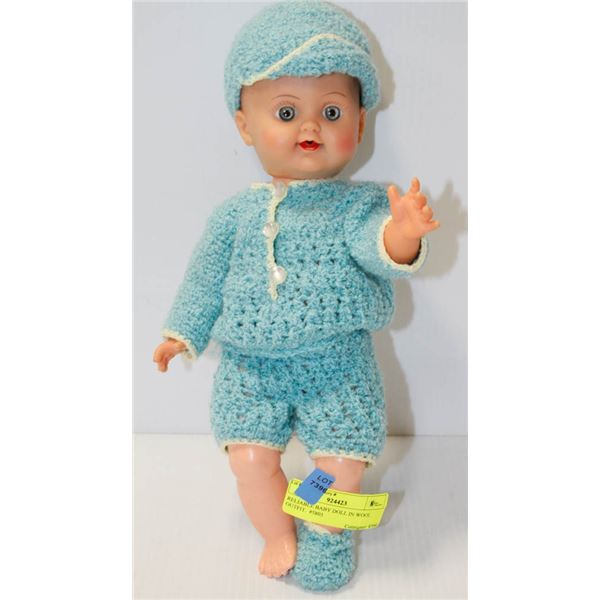 RELIABLE BABY DOLL IN WOOL OUTFIT.  #5803