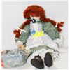 Image 1 : FABRIC DOLL WITH RED HAIR & HAND BAG.  #5811