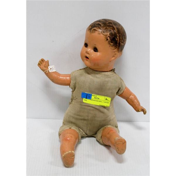 1940'S COMPOSITION DOLL, "CRYER".  #202