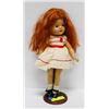 Image 1 : COMPOSITE RED HAIR DOLL W/ STAND.  #615