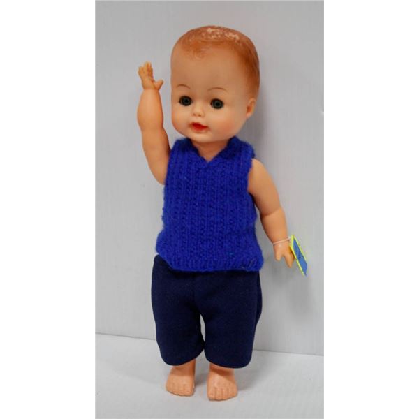 1970'S REGAL BOY DOLL IN BLUE VEST.  #4312