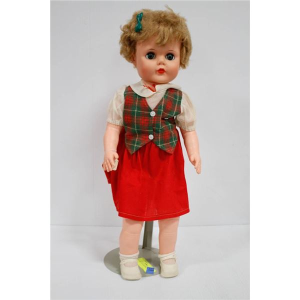 1955 DOLL W/ PLAID VEST.  #1505