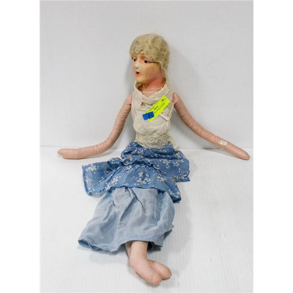 1935 BED DOLL IN BLUE DRESS.  #5408