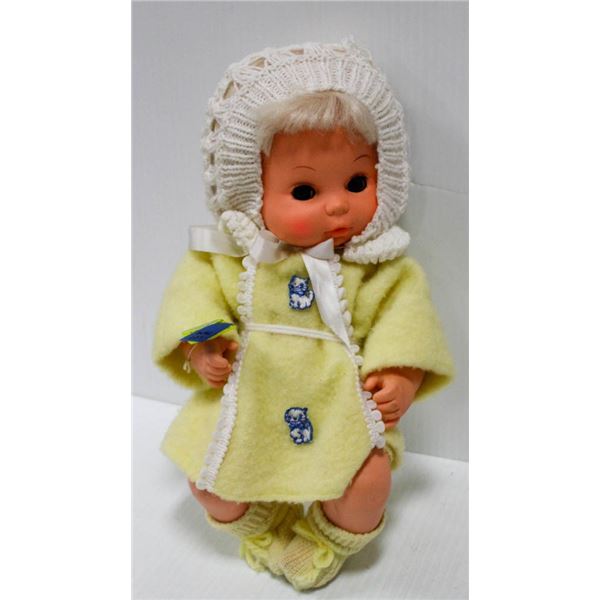 GIRL HONG KONG BABY DOLL IN YELLOW DRESS.  #5405