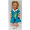 Image 1 : 1960'S HARD PLASTIC DOLL IN BLUE JUMPER.  #5301