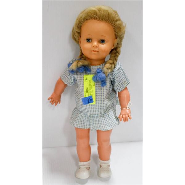 WEST GERMANY BLONDE HAIR PONY TAIL DOLL.  #2310
