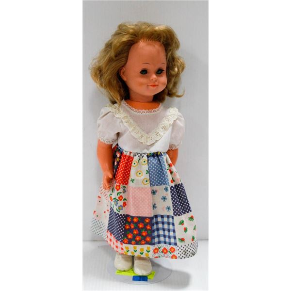 ENGLISH DOLL IN PLAID DRESS.  #4303