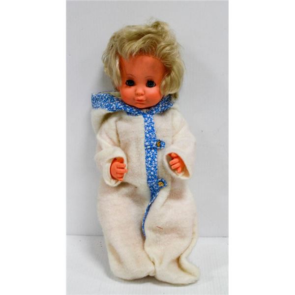 VINTAGE "PRINCESS CHRISTINA" RUBBER DOLL IN SNOWSUIT