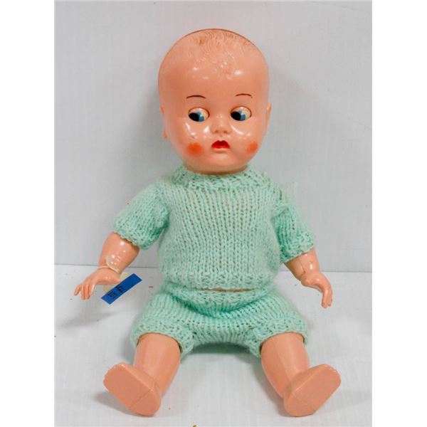 1954 "SOUVENIER BOY" RELIABLE DOLL IN MINT GREEN OUTFIT