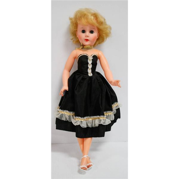 1957 "LADY BELLE" PLASTIC DOLL IN BLACK DRESS