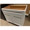 Image 1 : White double door vanity -33W