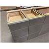 Image 2 : Lot of 4 Kitchen Base Cabinets include: 2 x 2 drawer at 30 inches wide and 2 x 3 drawer bases at 13 