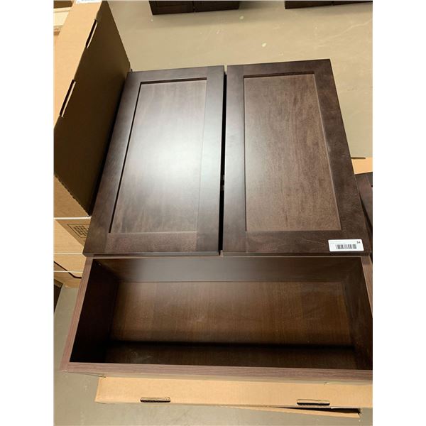 Salem Cappuccino 2 door 24W x 33H cabinet with shelf